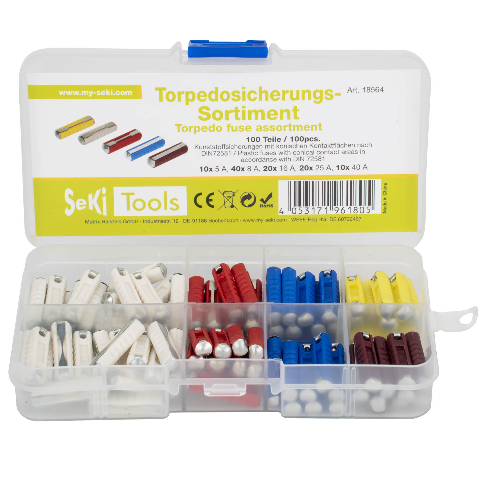 Fusible de torpedo 5A 8A 16A 25A 40A 25 piezas, 50 piezas, 100 piezas, 200 piezas - Imagen 10 de 11