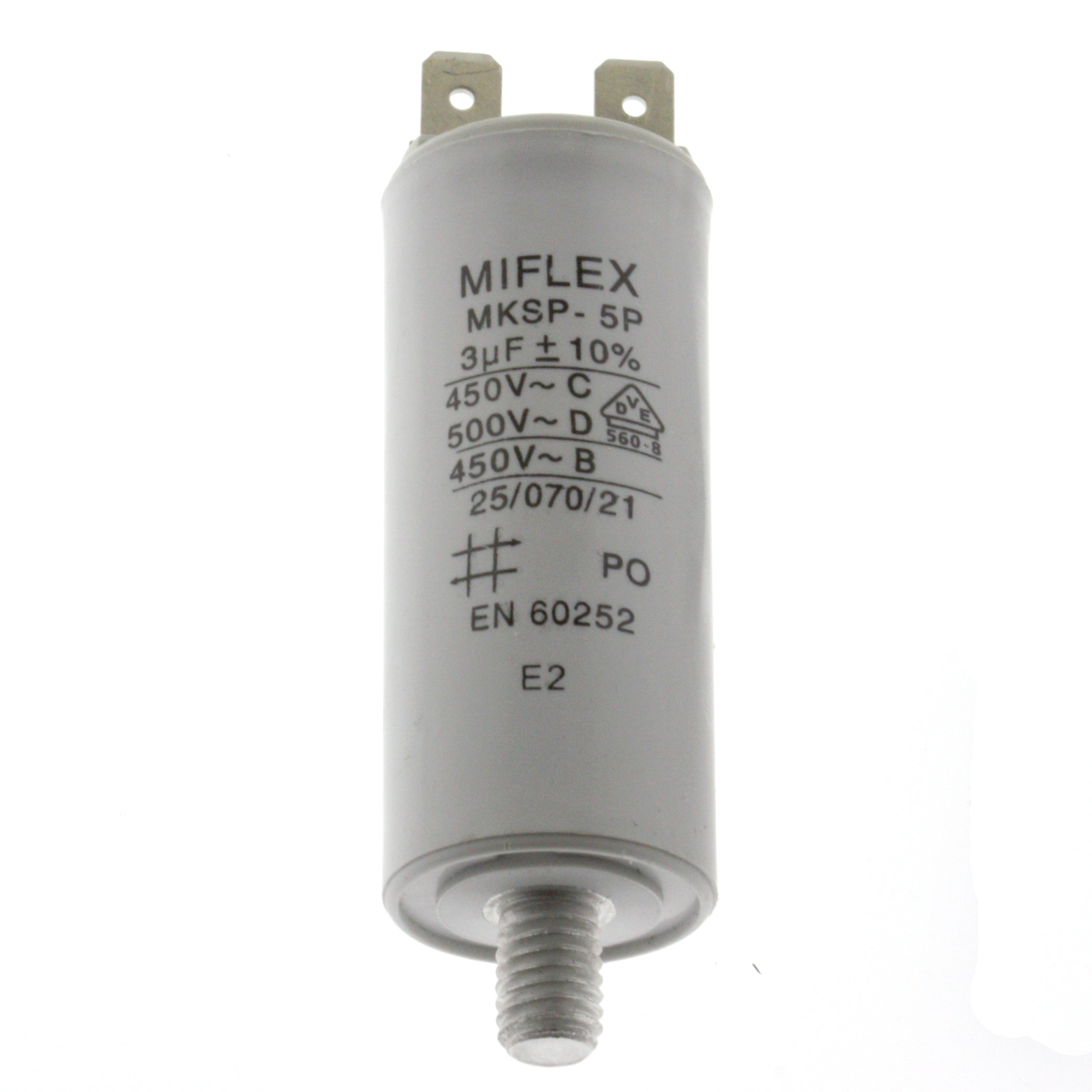 3 µF 450 V Kondensator Motorkondensator Anlaufkondensator MIFLEX 
